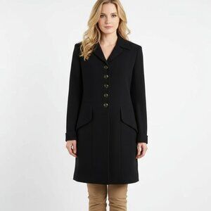 Escada Margaretha Ley Black Vintage Wool Long Sleeve Blazer Jacket 40 10